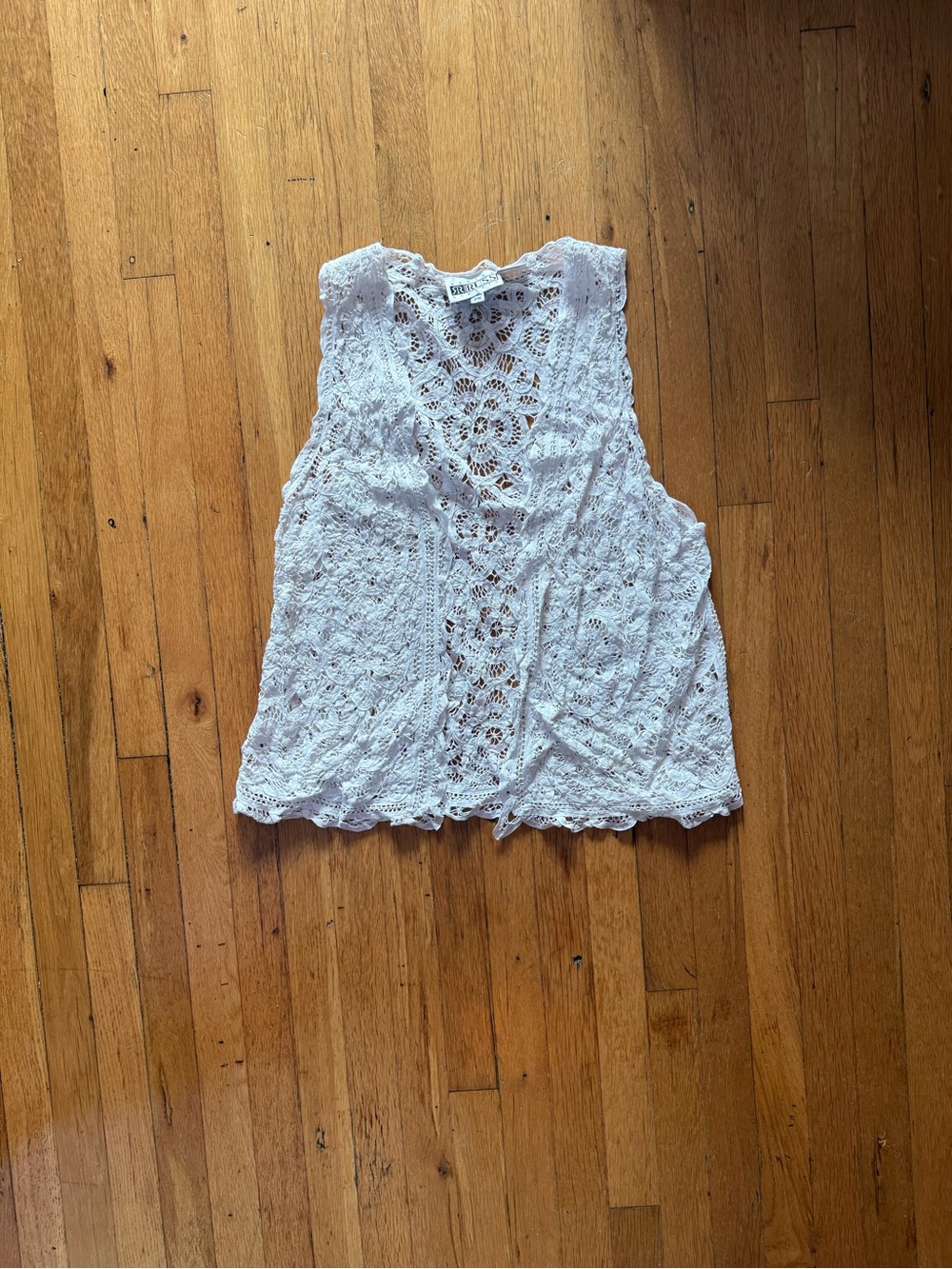 Russ White Crochet Lace Sleeveless Camisole